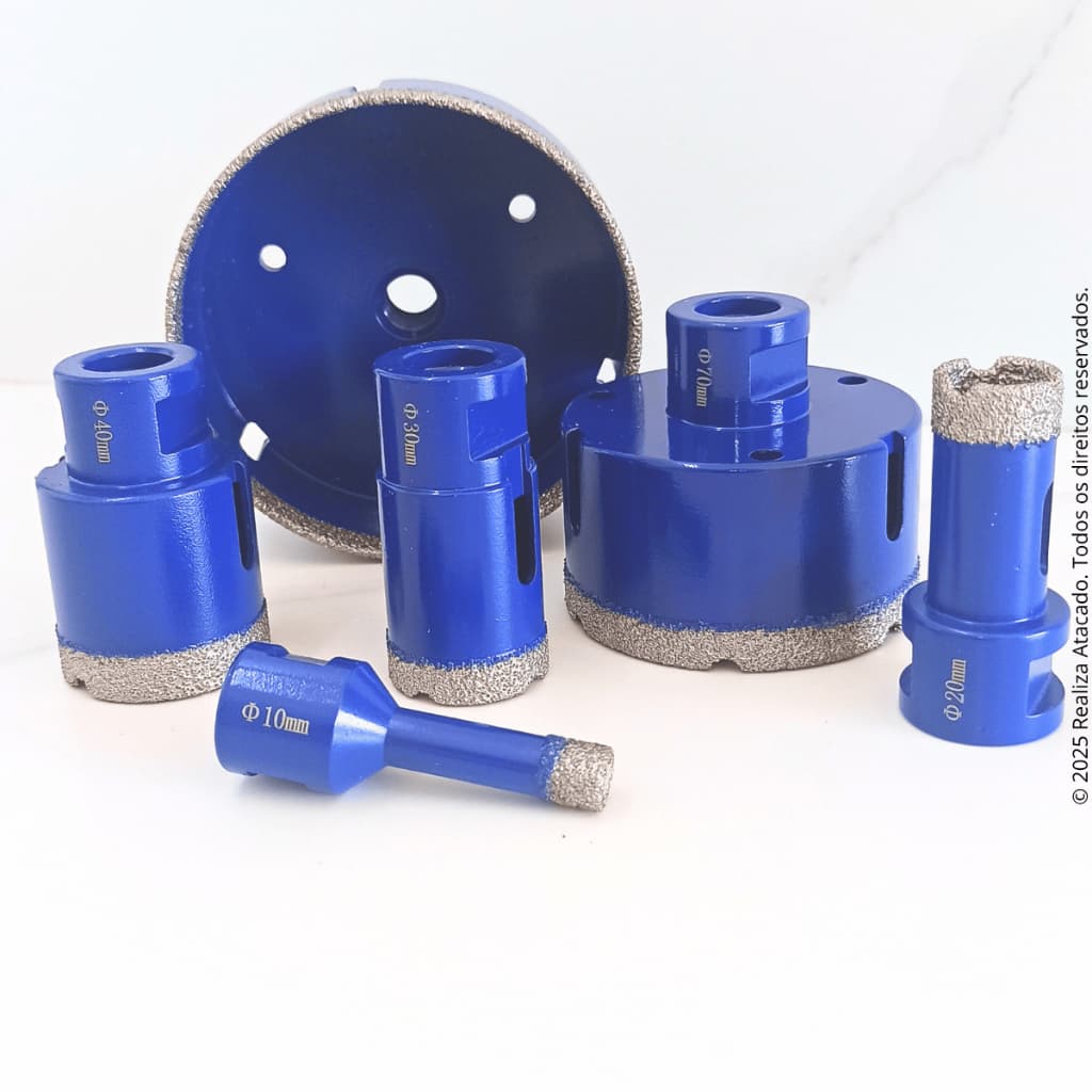 BROCA SERRA COPO DIAMANTADA M14 FURAR PORCELANATO CERAMICA GRANITO MARMORE ESMERILHADEIRA
