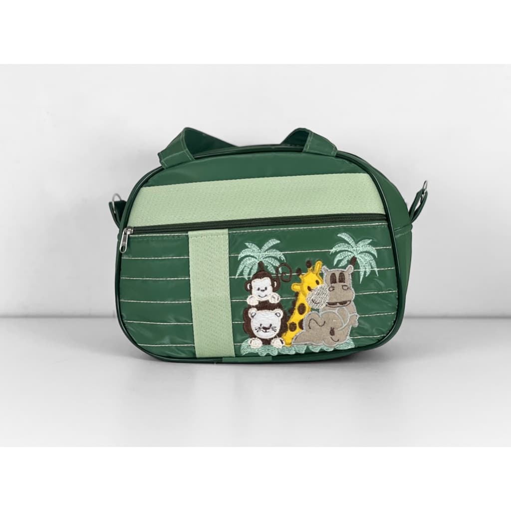 Bolsa Maternidade de Menino Menina Safari 3 Peças Luxo Térmica