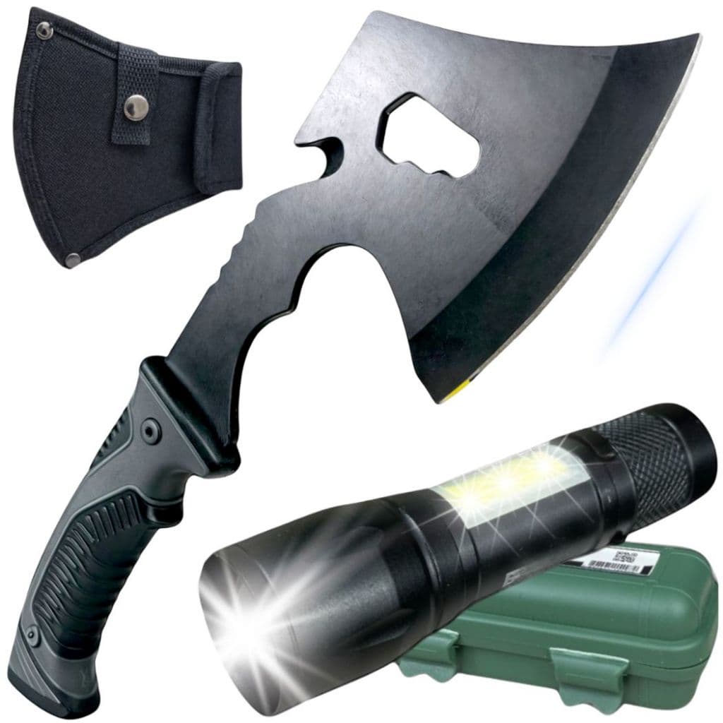 Machado Tático Com Serra Abridor De Garrafas+lanterna Sabre