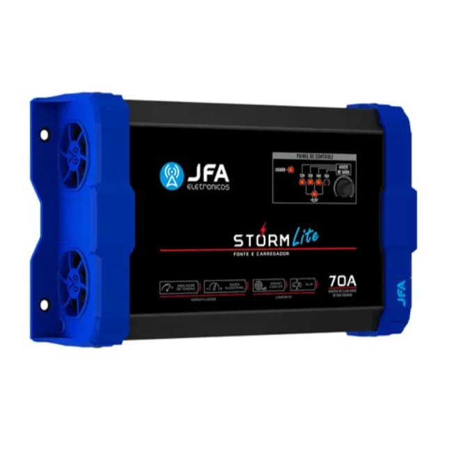 Fonte Carregador Jfa 70a Storm Lite Bivolt P/ Caixa Bob Cor Preto