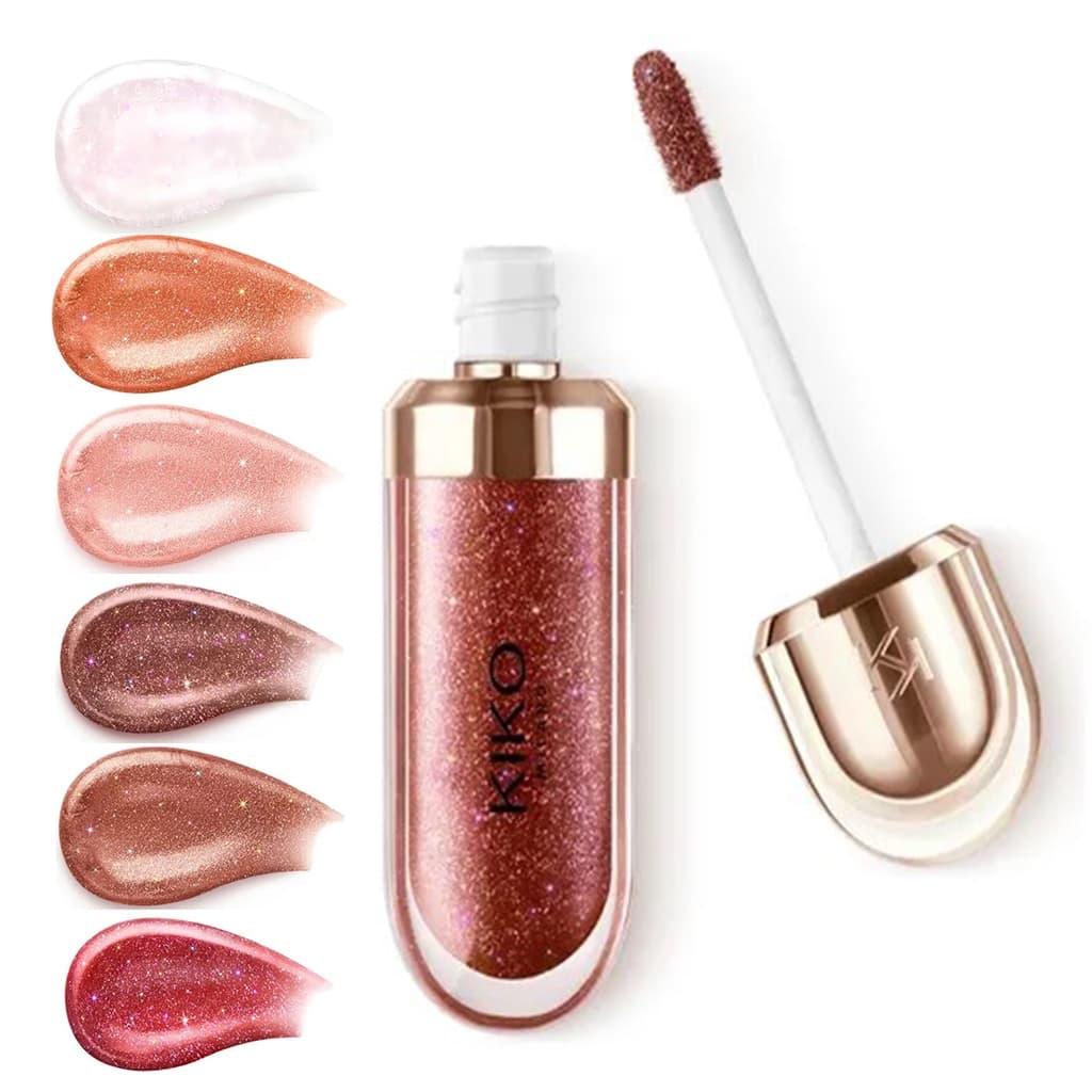 Novo Gold Reflections 3D Hidra Lips Gloss Kiko Milano Ouro Rosa Baz