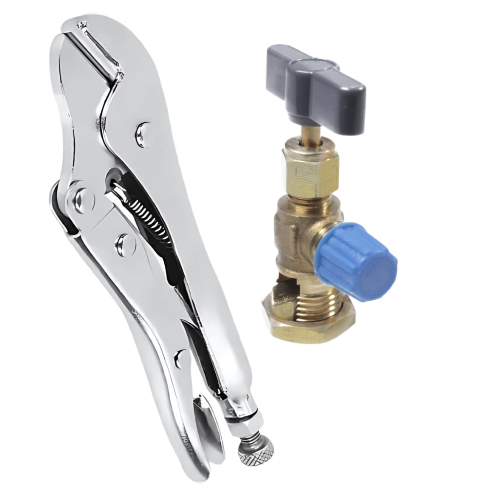 Alicate Lacrador Tubo de Metal de Cobre e Alumínio + Válvula Perfuradora De Tubos Brinde! Refrigeração Ar Condicionado