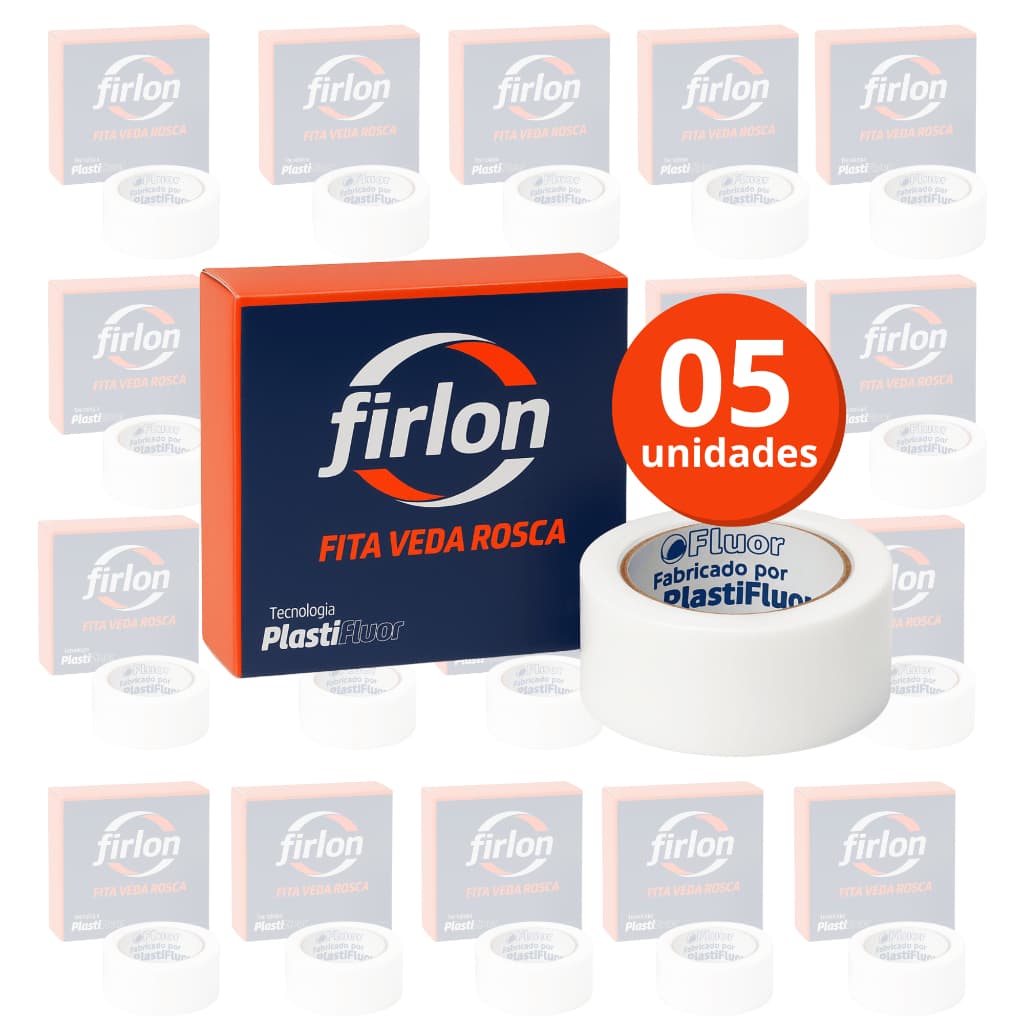 Kit 5 Fita Veda Rosca Flexível Firlon Ptfe Vedação Perfeita Em Instalações