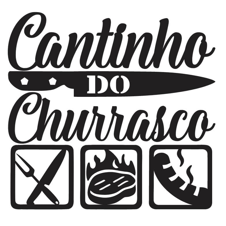 Placa Cantinho do Churrasco Decoração para Área Gourmet 30cm Envio imediato