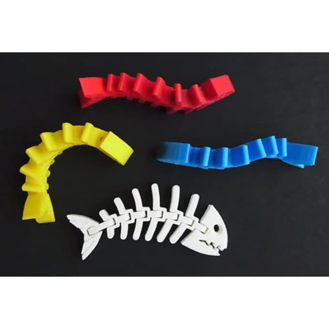 Chaveiro Articulado 3d Peixe Fóssil Esqueleto Animalv