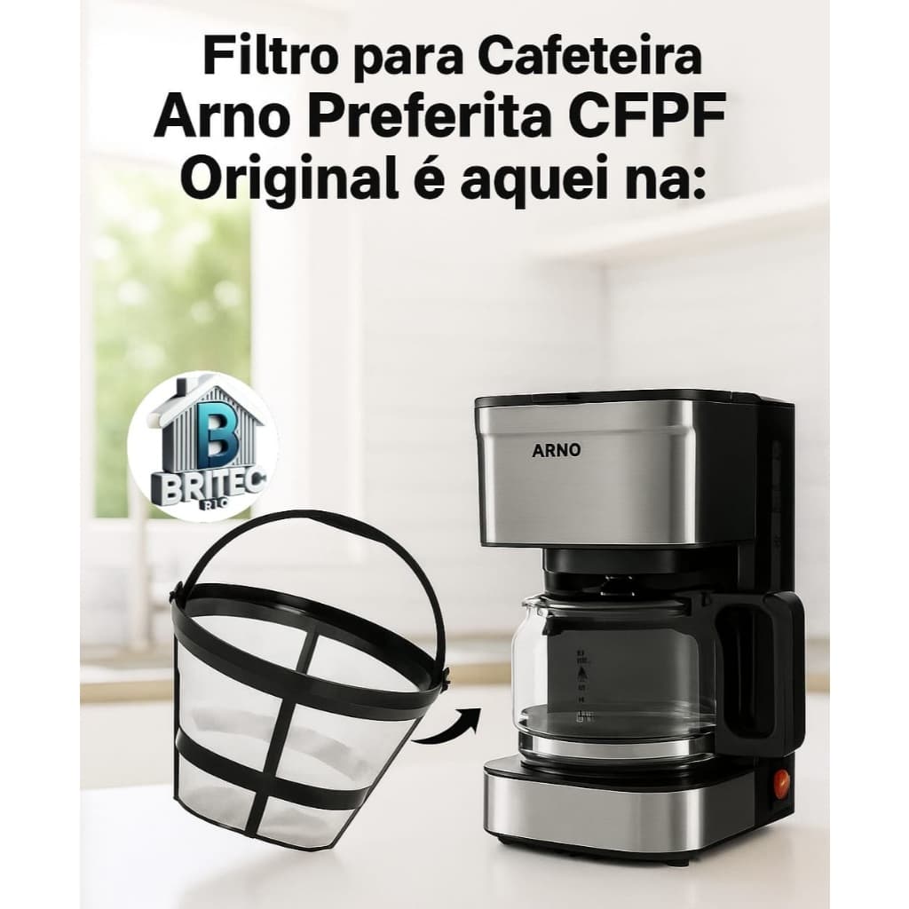 01 Filtro Permanente Para Cafeteira Arno Preferita CFPF / CM225DB1 / CM225DB2