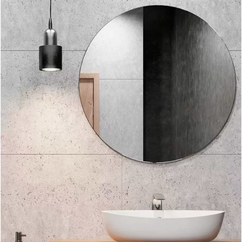 Espelho Redondo 30cm 40 cm 50 cm 60cm de Vidro Lapidado Para Banheiro, Sala, Quarto - ENVIO IMEDIATO