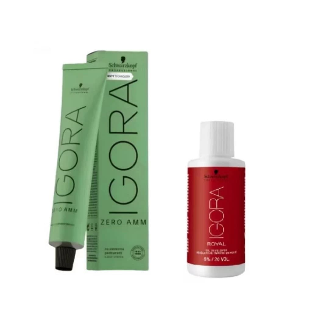 KIT 1  Igora ZERO Amônia 60g + Ox 60ml - Escolha a sua cor