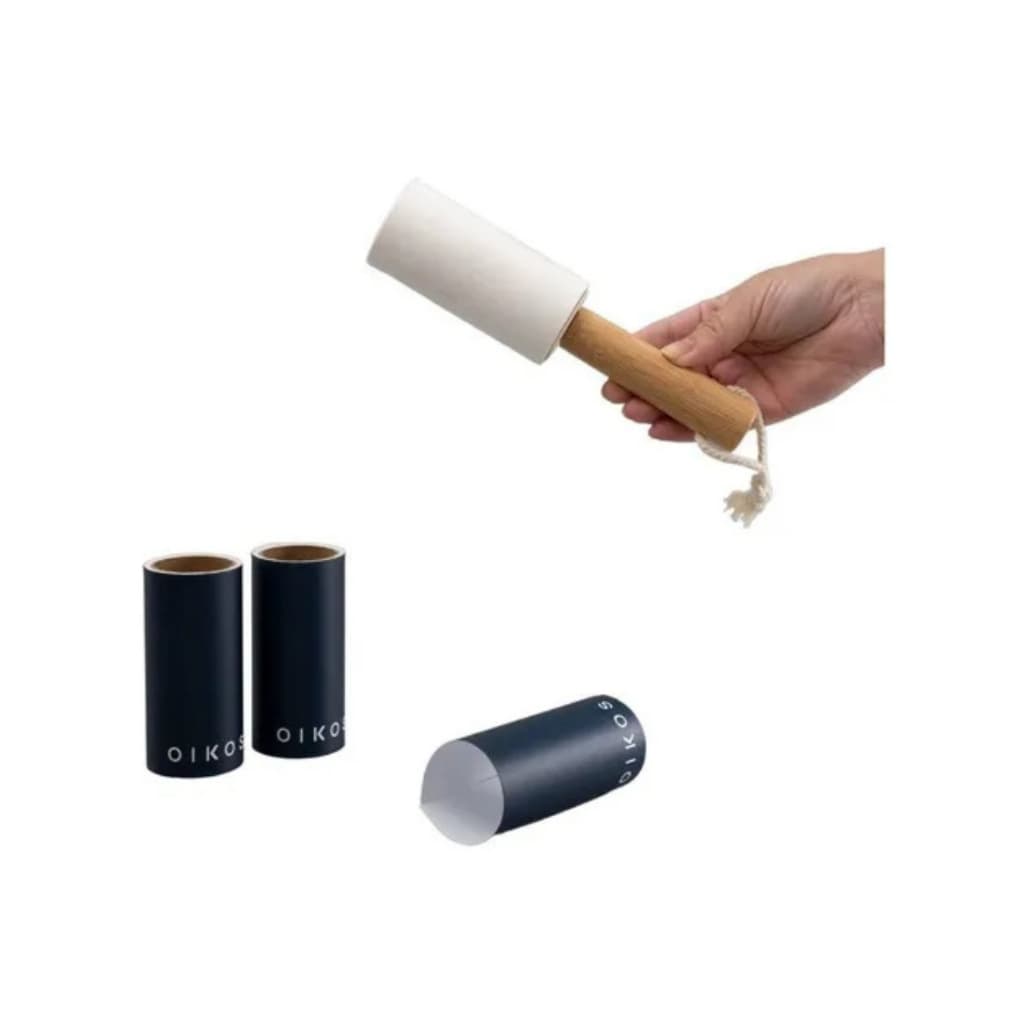 Kit Rolo Adesivo Com Cabo De Bambu - Oikos-3 rolos