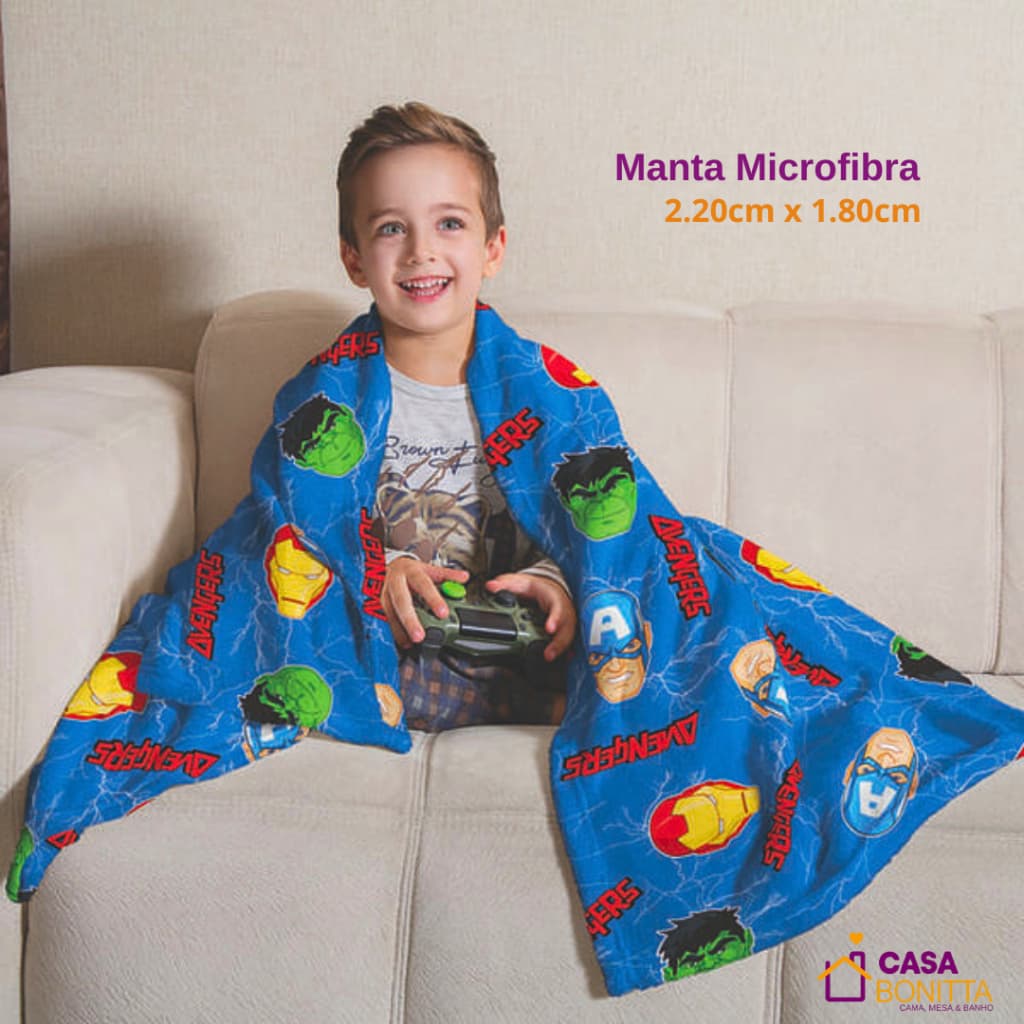 Manta Coberta Infantil Personagens
