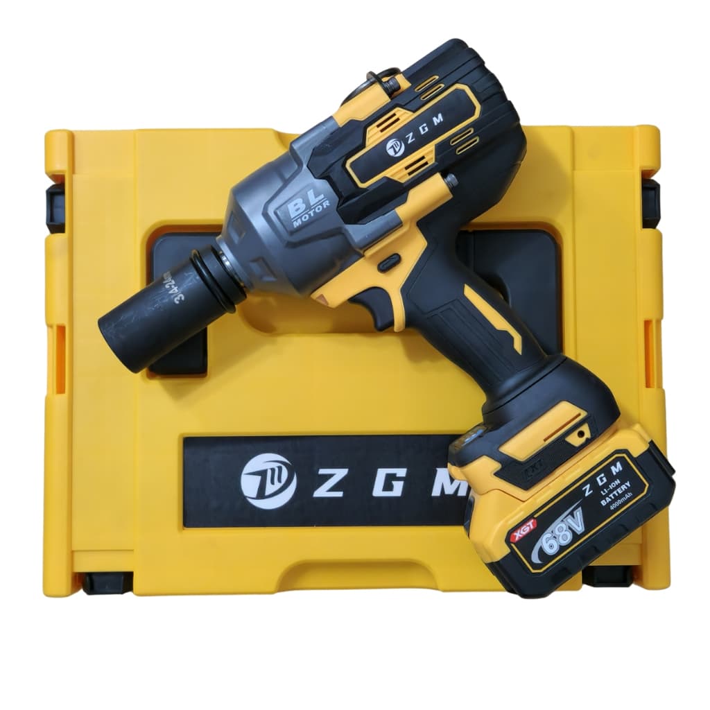 Chave Impacto ZGM 1680Nm + 2 Soquetes + 2 Baterias 68V
