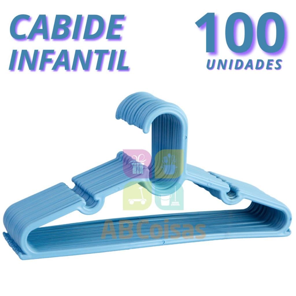 kit 100 unidades Cabide bebê Azul Reforçado Baby infantil juvenil