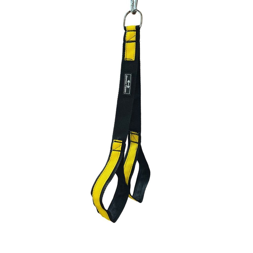 Glamour & Cia Puxador Tríceps Nylon Reforçado – Alça de Mão Academia Cross Over (Preto ou Cinza)