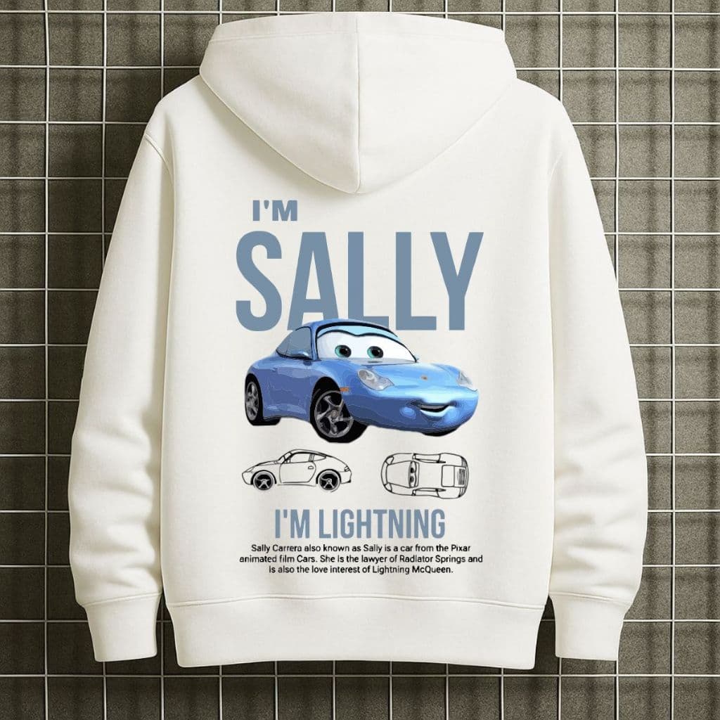 Moletom Carros Sally e Relâmpago Mcqueen Blusa de Frio Moletom Casaco De Frio