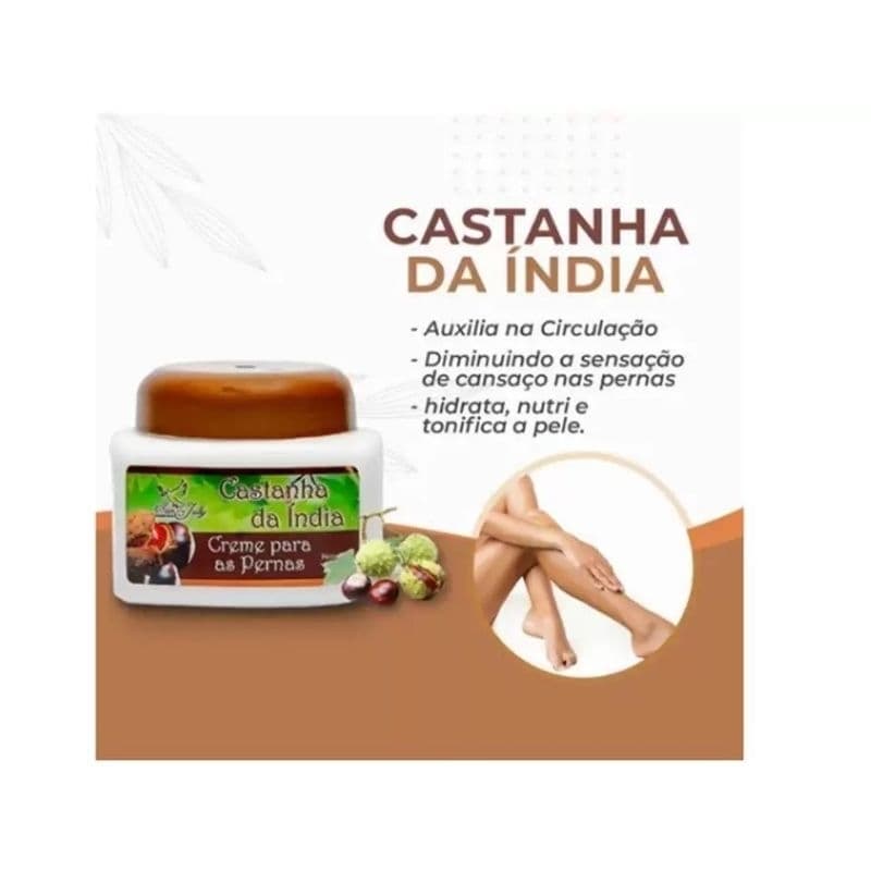 creme castanha da índia para penas cansadas e com varizes ação hidratante
