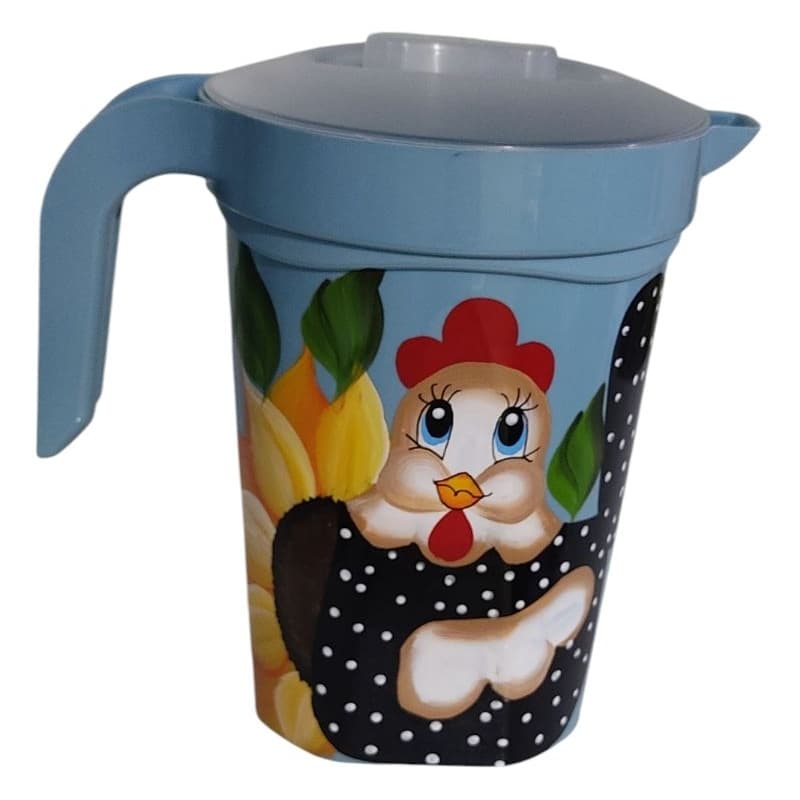 jarra plástico galinha girassol 1,800 LT suco leite água