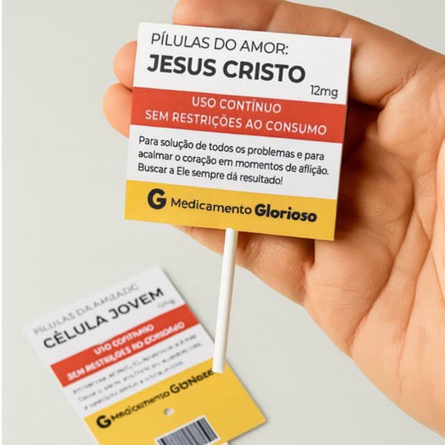 50 cartao para pirulito medicamentos ( não acompanha o pirulito)
