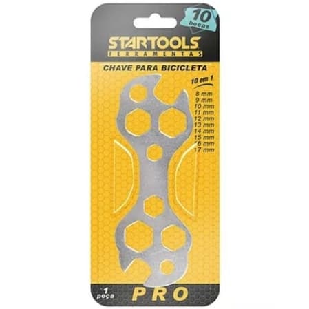 Chave de Bicicleta 10 Em 1-Startools De 8mm A 17mm Aço Prático Resistente