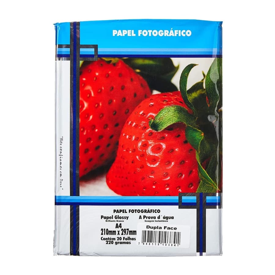 Papel Fotográfico Glossy Dupla Face Masterprint A4 220 Gr -  20 Folhas - ÓTIMA QUALIDADE!