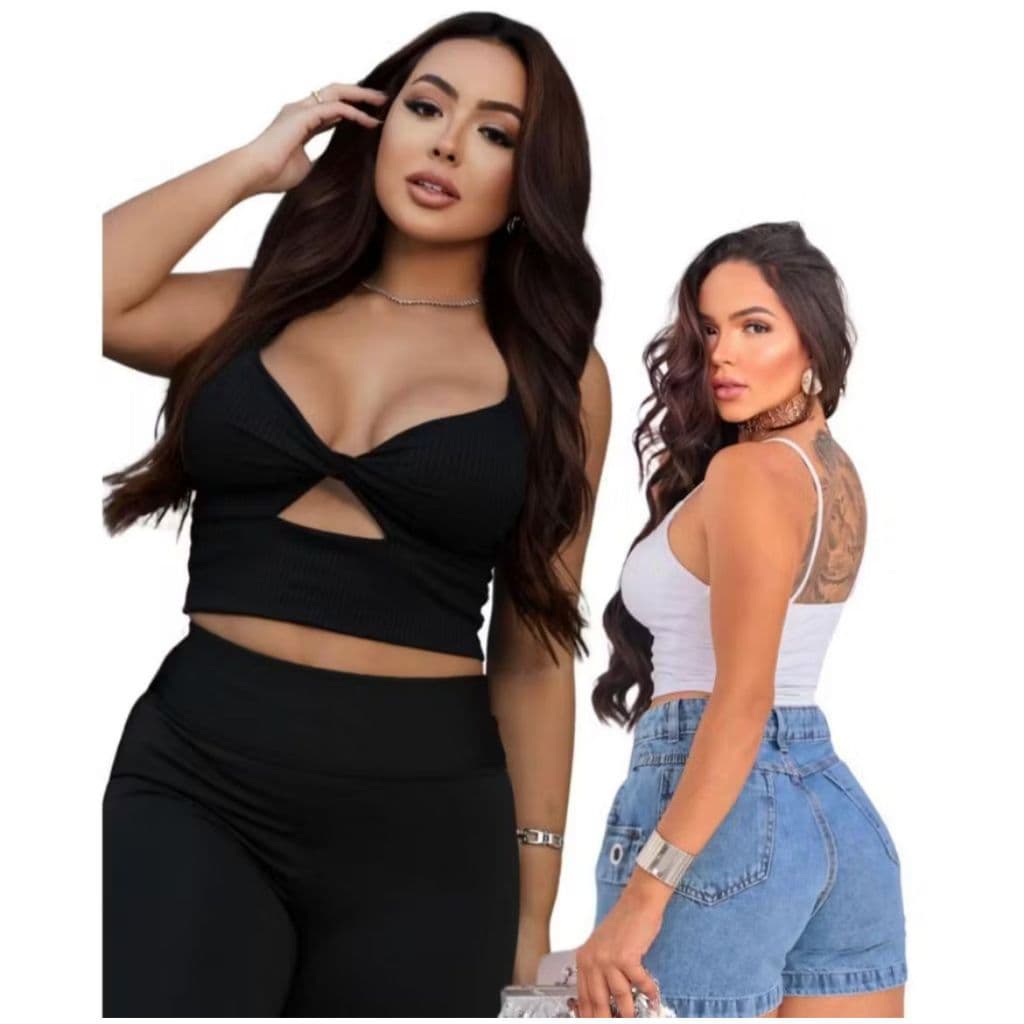 Cropped Feminino de Alcinha com Nó | Estilo e Conforto Tendência 2025 para o natal