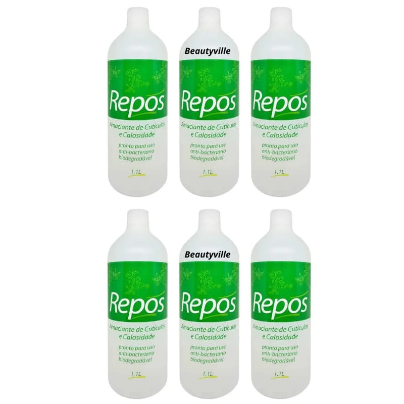 Kit 06 Amaciante Amolecedor Cutículas e Calosidades 1,1 Litros Repós
