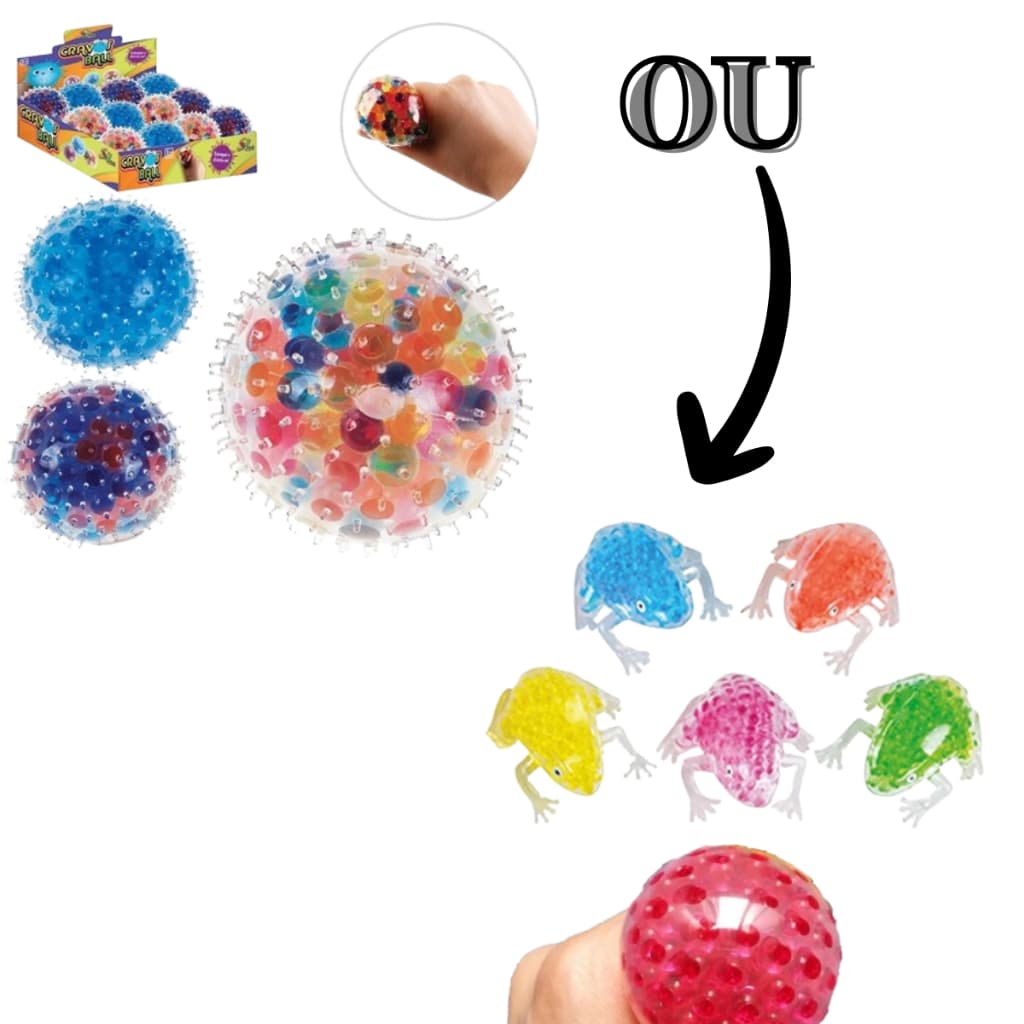 Bola Sapo Frogball Bolinha de Espremer Apertar Relaxante Anti Stress Sensorial Autismo Esmagar Colorida Pop It Cravos