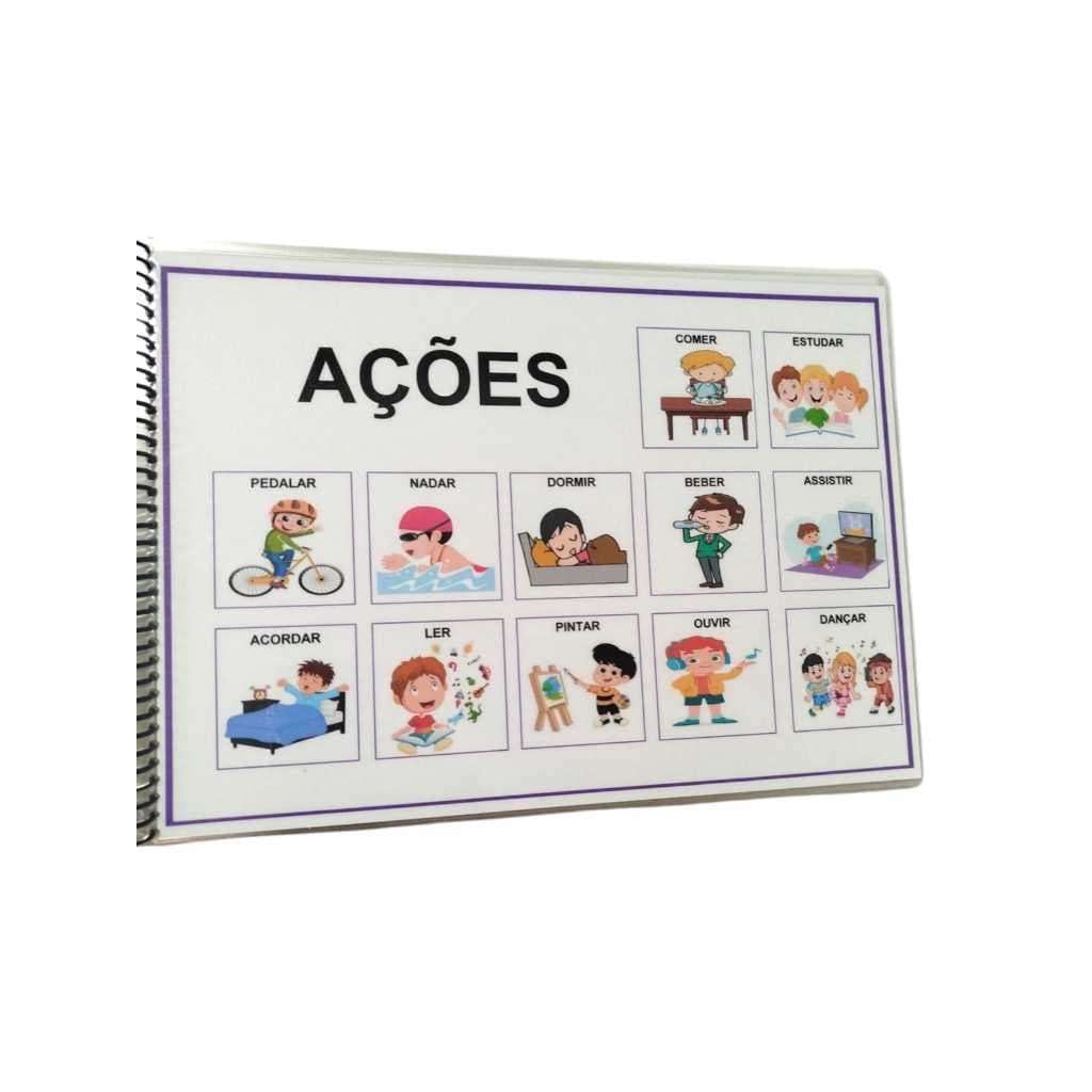 LIVRO DE PRANCHA DE COMUNICAÇÃO ALTERNATIVA COM 200 IMAGENS PARA AUTISTAS E FONOAUDIÓLOGOS