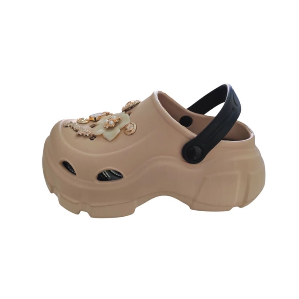 Babuche Plataforma Babuche Tamanco Sola Alta Super Macia Ultra Conforto + Pingentes✨ AS MAIS LINDAS