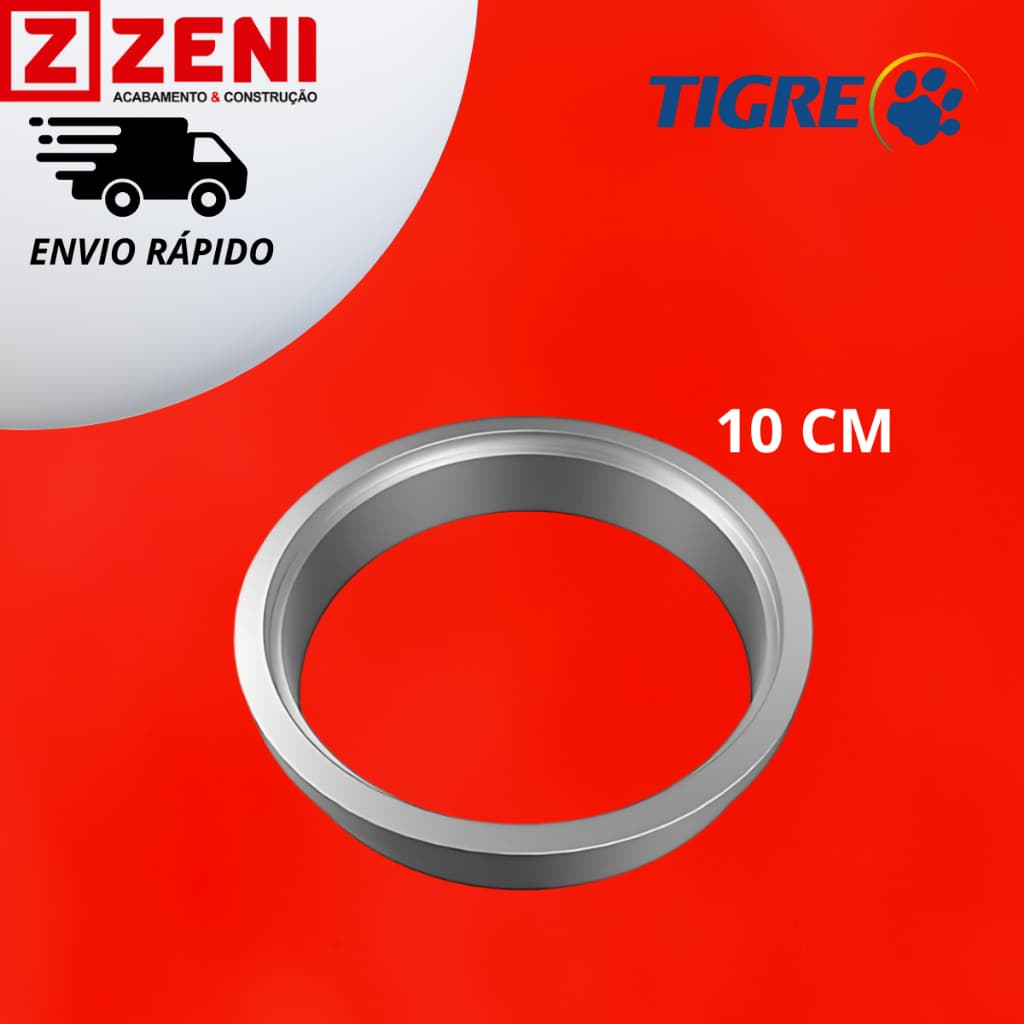 Porta Grelha Redondo Prata/Cinza  100mm Tigre