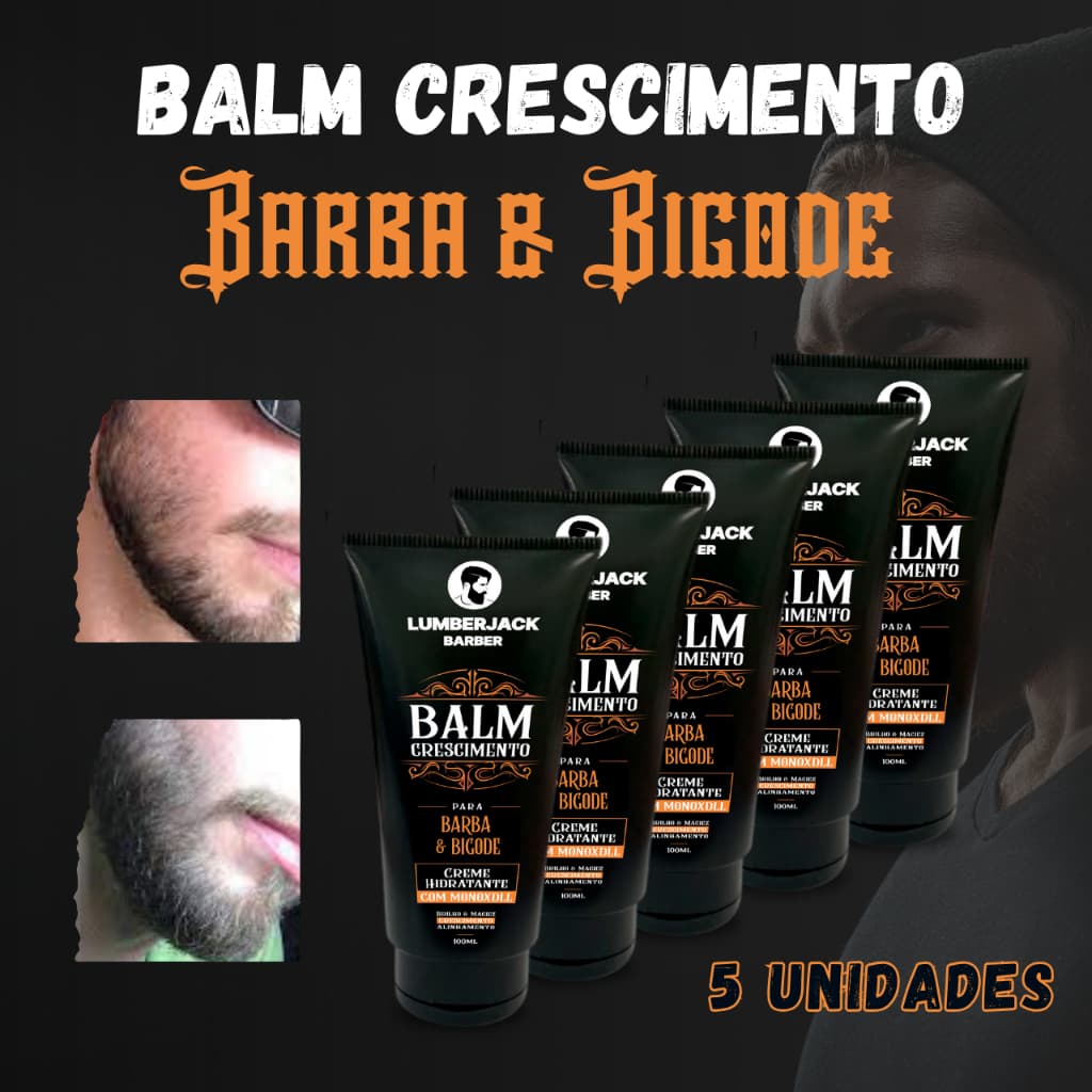 Balm Para Barba Estimulante de Crescimento Natural Masculino