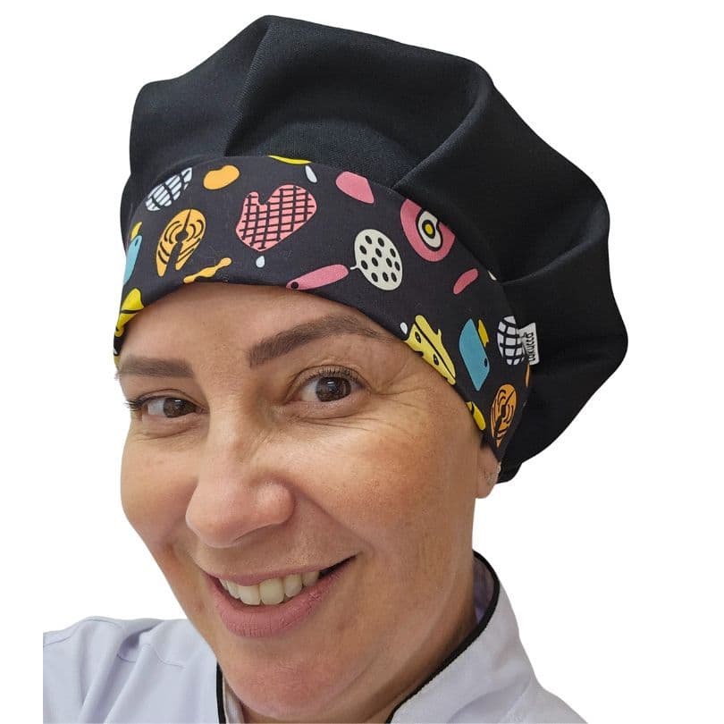 touca de cozinha unissex personalizada gorro para Gastronomia Utensílio