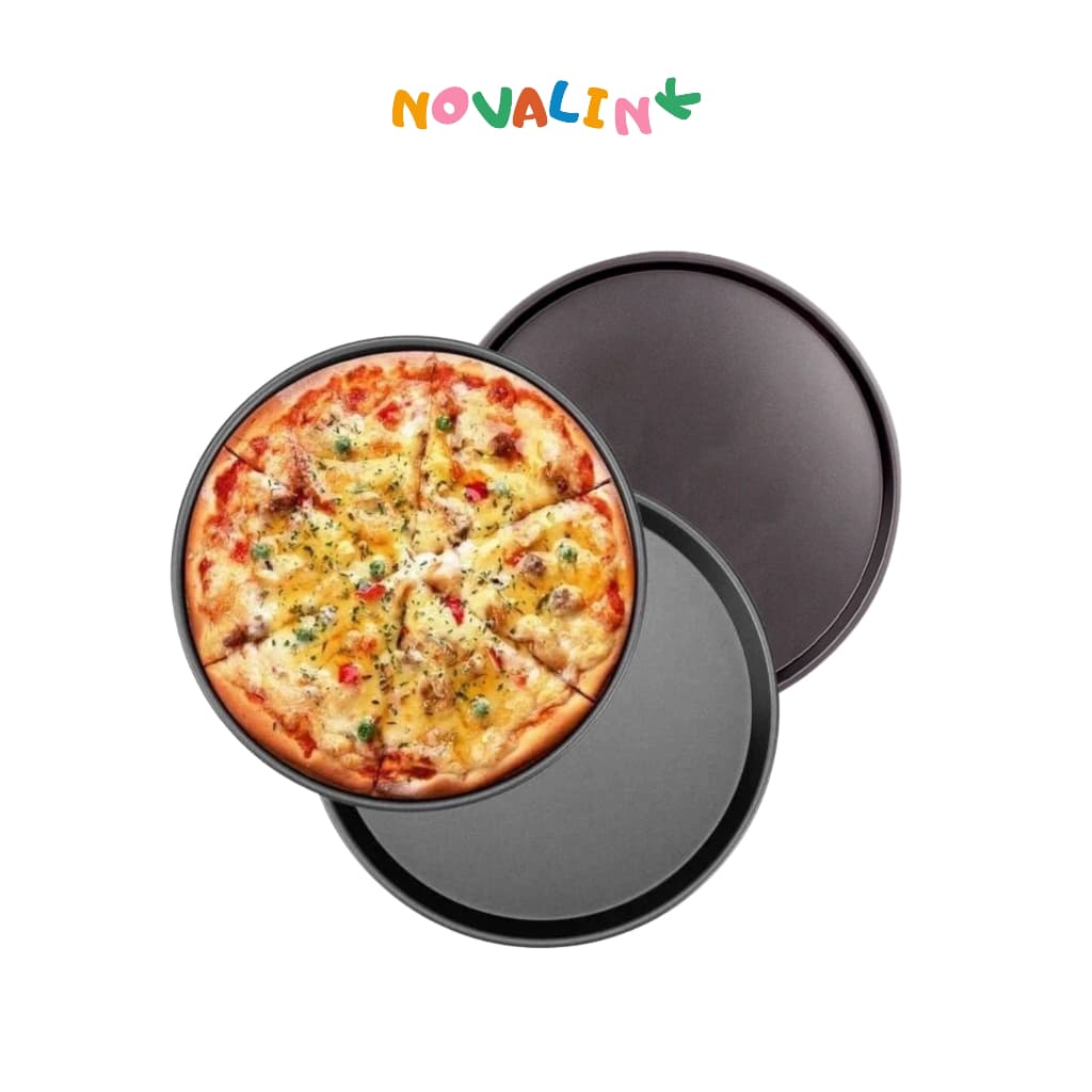 KIT de Formas Bandeja Grande Antiaderente Redonda para Pizza Pão Queijo - 30cm