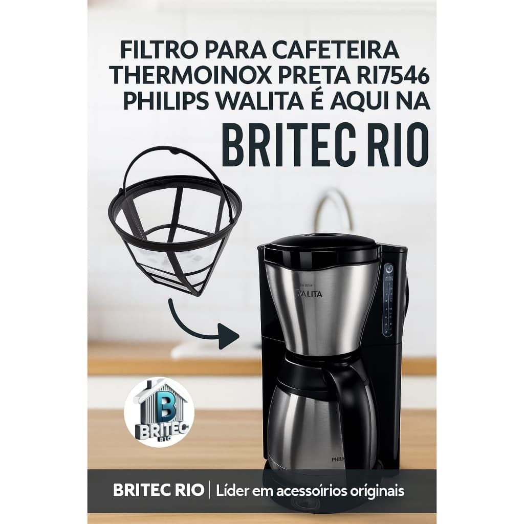 Filtros Para Cafeteira Philips Walita Ri7546 7567-21 Kit C/2 Unidades