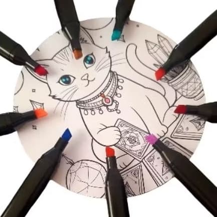 Placa decorativa Cat Goods para pintar - Gatinha Mística Tarot