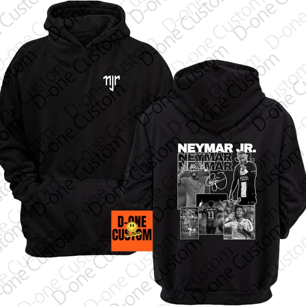 Moletom Blusa de Frio Estampado Neymar jr Menino Nei Estampa Exclusiva Algodão Confortável Homenagem