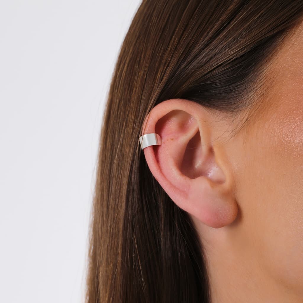 Piercing Prata Fake Grosso Liso em Prata 925