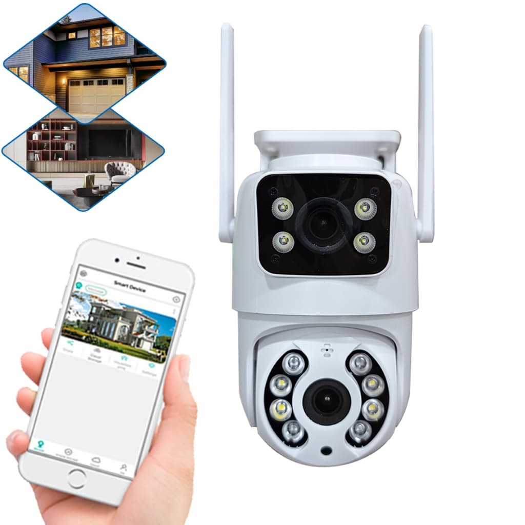 Camera Segurança Ip A31 App Icsee Xben Prova D'agua Lente Dupla 6mp