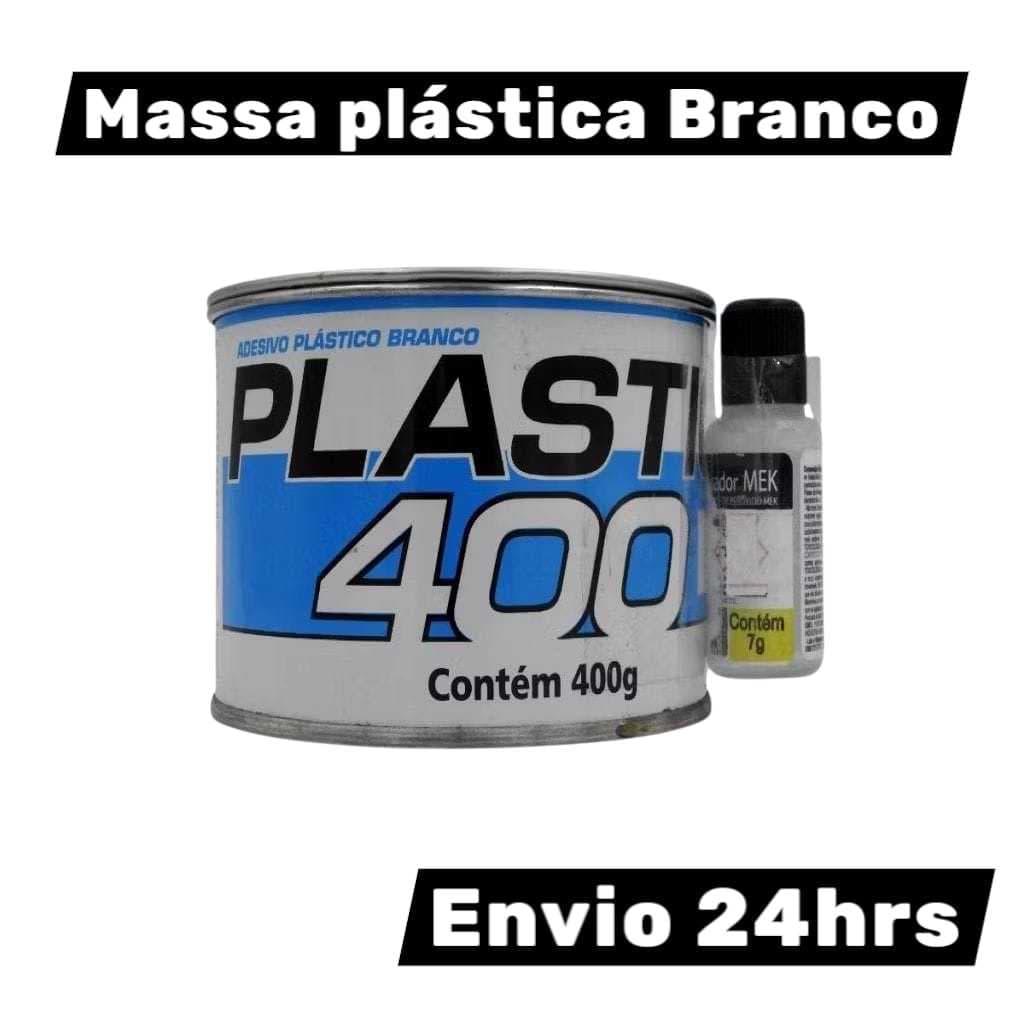 Massa Plástica 400g Com Catalisador Carplast Branco
