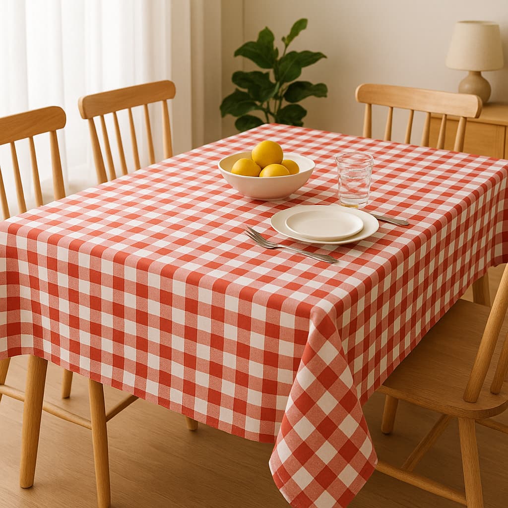 Toalha de Mesa Xadrez 4 6 e 8 lugares Jantar Pequenique Decoração