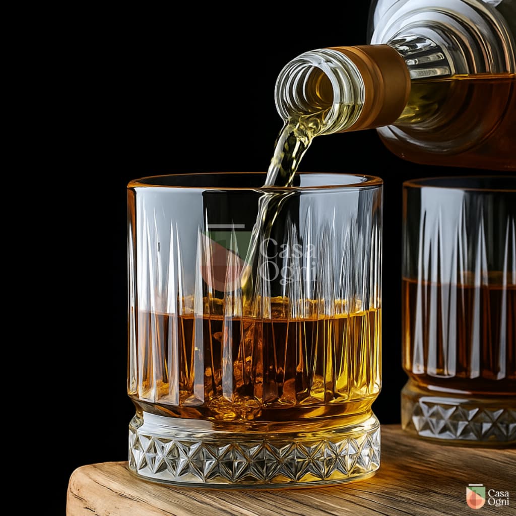 Jogo de Copos de Vidro 300mL Decoração Elegante Whisky Drinks Suco Água 1, 2 ou 4 Unidades