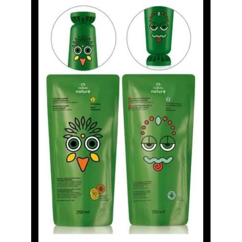 Kit Refil De Shampoo e Condicionador Naturé Cabelos cacheados e Crespos Natura