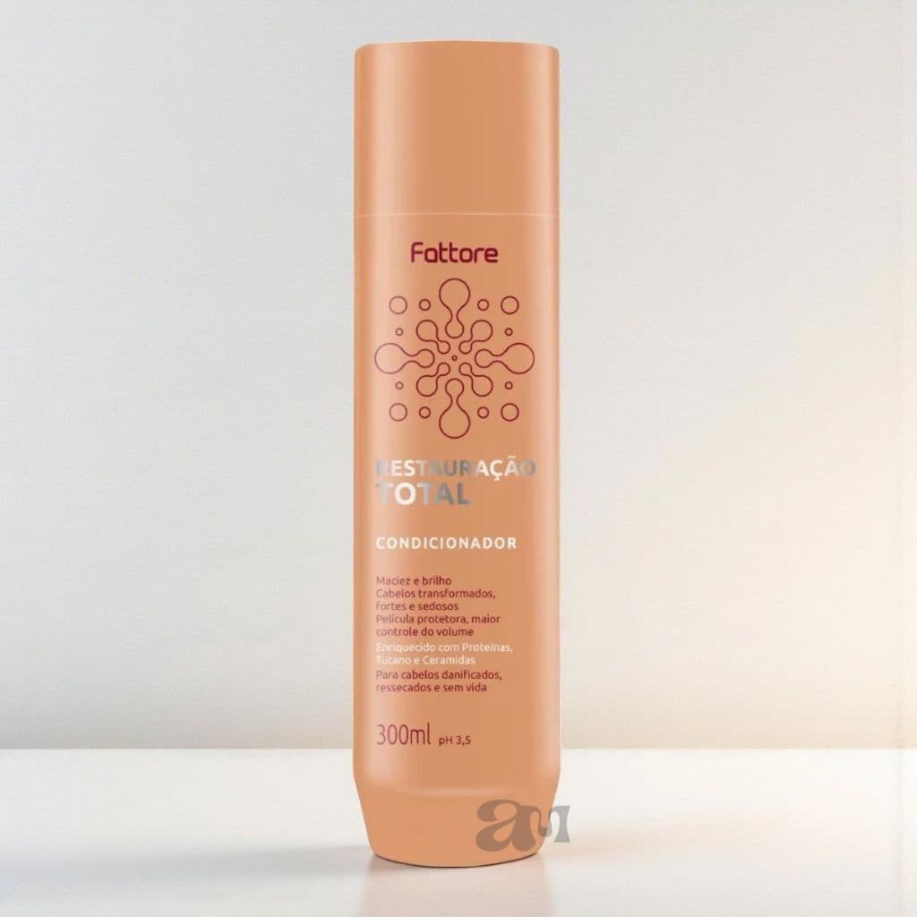 Condicionador Fattore Restauração Total 300ml – Reparação e Brilho para Cabelos Danificados