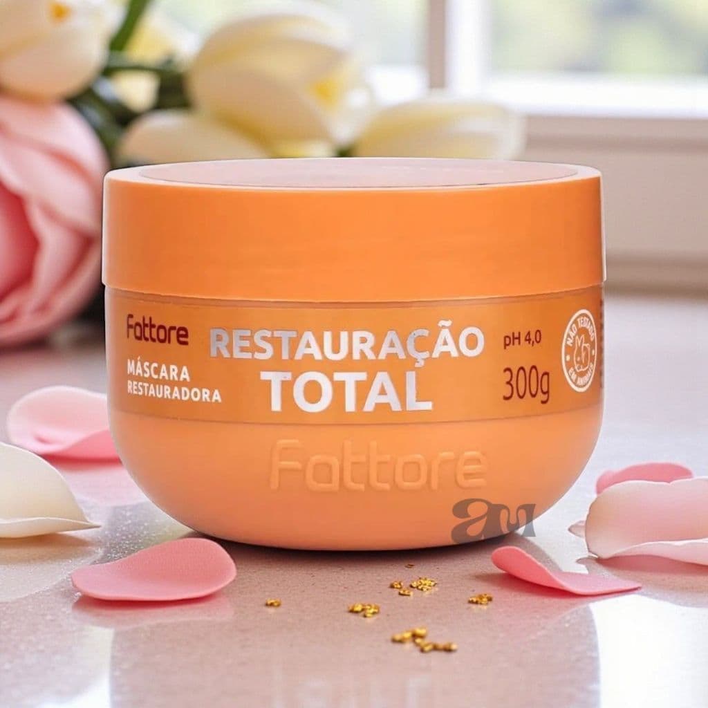 Máscara Capilar Fattore Restauração Total 300g – Hidratação e Reparo para Cabelos Danificados