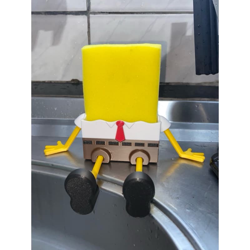 🧽 Suporte Divertido para Esponja – Estilo “Amigo do Fundo do Mar” Bob Esponja