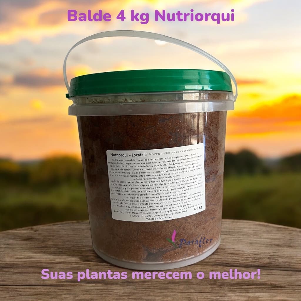 Adubo para orquídeas - profissional NUTRIORQUI balde 4KG