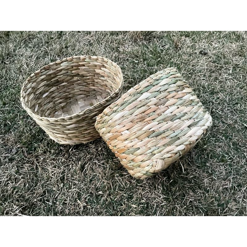 Cesta Cachepot Oval Grande Palha Natural
