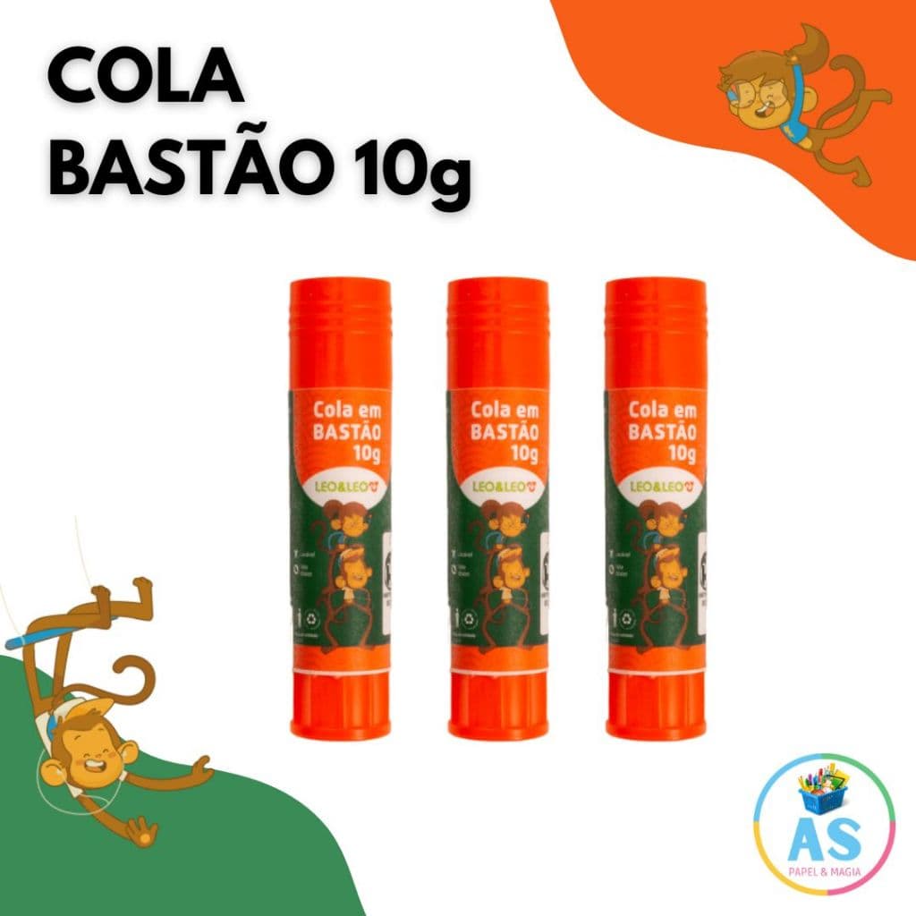 Cola Escolar Em Bastão 10g Leo Leo Kit Cola Bastao Papelaria 01