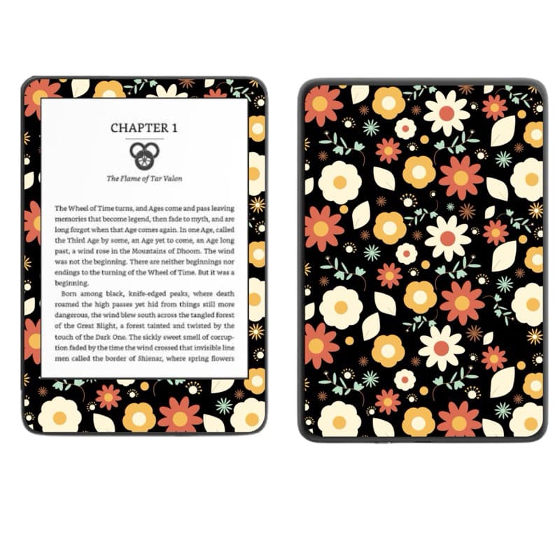 Película Adesiva Skin Kindle 10ª geração (2019) | Vinil Fosco + Adesivos de Brinde COLEÇÃO FLORITA