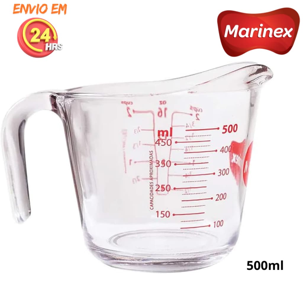 Jarra Medirora 500ml Marinex Transparente Graduada