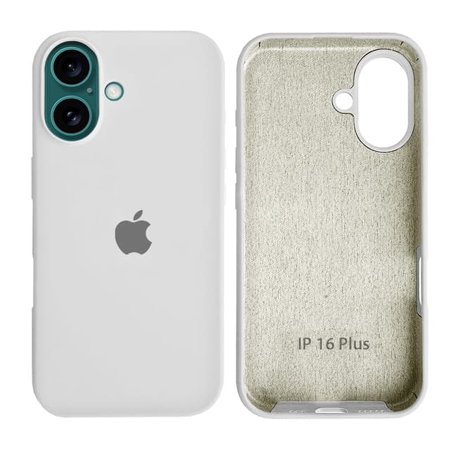 Capa Celular Compatível Iphone 16 Plus Silicone + Película Vidro 3D Frontal Aberta